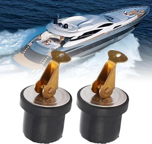 Marine Brass Deck Compression Drain Plug Screw 1/2 Inch With Rubber Twist-Turn Plugs Ship <b>Yacht</b> Boat Hardware Snap Handle Drain - Product Image 6