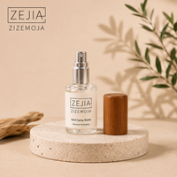 Atomiseur de parfum de luxe en verre haut de gamme de 10 ml avec bouchon en bois de noyer naturel, flacon de voyage rechargeable