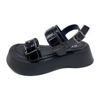 Sandales pour femmes, nouvelle collection de chaussures de plage romaines à la mode, pour l'été, semelle épaisse 2021