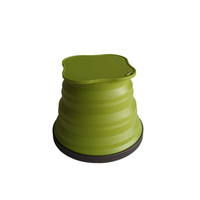 Gobelet pliable et rétractable en silicone durable, adapté aux aliments, pour les voyages en plein air