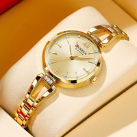 Jam Tangan Wanita Kasual CURREN 9092, Fashion Emas, Stainless Steel, Tahan Air, Quartz, untuk Wanita, Relogio Feminino