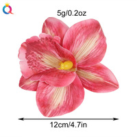 Pince à cheveux en plastique avec fleur artificielle, style bec de canard, pour chignon latéral, faite main, écologique, imperméable, pour femme, mariage et fête