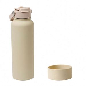 Taza térmica de acero inoxidable, botella de agua portátil de gran capacidad de 1L para deportes al aire libre, tetera portátil de Boca Grande de estilo americano - Product Image 4