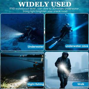 Lampe torche LED la plus puissante 2022, 3 modes, rechargeable, étanche, XHP70, vente en gros - Product Image 2