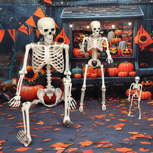 Esqueleto de Halloween, esqueleto humano, simulación de hueso humano, cosquillas, casa embrujada, accesorios de decoración para fiestas, esqueleto de terror - Product Image 1