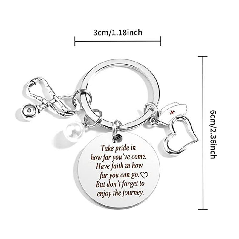 Portachiavi Ringraziamento In Acciaio Inox - Regalo Di Apprezzamento