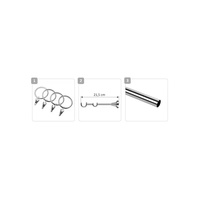 Bojanek Rail de plafond industriel robuste en PVC double, ensemble complet pour rideaux de fenêtre, glissières lisses, rail solide, fixation complète incluse