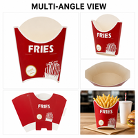 Boîte à frites robuste personnalisable avec couleur et finition sur mesure pour l'image de marque des chaînes de restaurants, emballage pour la restauration rapide
