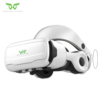 Casque VR mis à jour compatible avec iOS/Android, lunettes de réalité virtuelle 3D avec contrôleur, écouteurs, lunettes 3D réglables