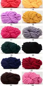 Weich gepolstert 100% Polyester-Decke große Crochet-Chenille-Garn kostenlose Probe klobig Chenille Handstrick dickes Chenille-Garn