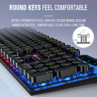 Clavier et souris de jeu filaires, directement de l'usine |   Combo périphérique USB lumineux, modèle privé Panson Punk OEM