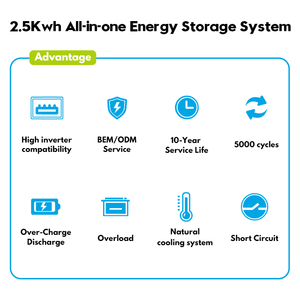 Système d'énergie solaire APP intelligent pour la maison Batterie au lithium-ion 100Ah 24V 2000W Alimentation solaire Centrale électrique portable - Product Image 5