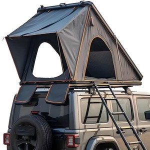 A Rooftop <b>Tent</b> with <b>Waterproof</b> Oxford & Aluminium Frame Hard Top Roof Ladder Accessory for 2-4 Persons Outdoor Car <b>Tent</b> - Product Image 6