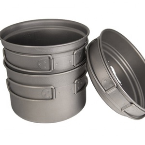 1450ml טהור Ultralight טיטניום סיר סט חיצוני קמפינג כלי בישול חיצוני בישול סט - Product Image 1