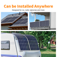 Tuiles solaires flexibles Glory Solar GSS-100W 23% d'efficacité 125x125mm Blanc/Noir pour voiturette de golf, bateau, yacht CE ROHS ISO