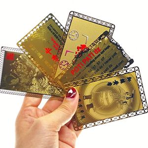 Tarjetas de Visita Metálicas Verdes Brillantes con Impresión a Doble Cara Doradas - Product Image 2