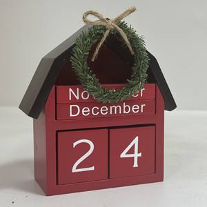 Ornement de bureau de <span class=keywords><strong>calendrier</strong></span> en bois créatif de Noël fait à la main pour cadeau d'enfants et décoration de scène de réception - Product Image 4