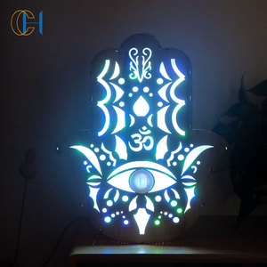 Lámpara de Madera <span class=keywords><strong>Hamsa</strong></span> Personalizable para Marcas, Etiqueta Privada, Exportación B2B, Solución de Decoración de Hogar de Lujo - Product Image 5