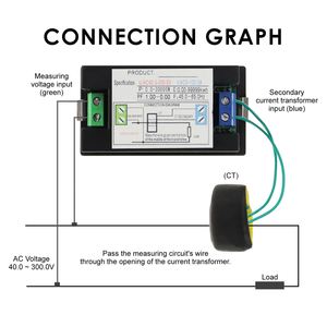 มัลติมิเตอร์ 6-in-1 แบบมัลติฟังก์ชั่น สำหรับวัดแรงดันไฟฟ้ากระแสสลับ กระแสไฟฟ้า ความถี่ ค่าตัวประกอบกำลังไฟฟ้า และการใช้พลังงานไฟฟ้า พร้อมเครื่องทดสอบวัตต์ - Product Image 4