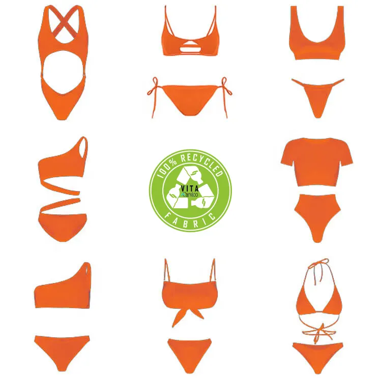 2021 logotipo personalizado etiqueta privada econyl triángulo traje de baño bikini traje de baño damas 2 pieza bikini set de traje de baño para las mujeres