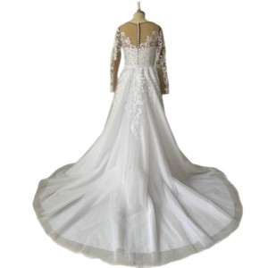 Vestidos de Novia Sirena Blancos/Marfil 2022, Elegantes Vestidos de Novia con Apliques de Encaje de Lujo, <span class=keywords><strong>Vestido</strong></span> de Novia Elegante para Mujer - Product Image 5