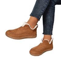 Chaud élégant femmes hiver neige bottes nouvelle mode Vintage daim nord-est fourrure doublure couleur unie décontracté grande taille doux thermique