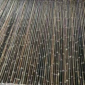 Asa de abanico de bambú morado de 47.5 cm con ranura de 3 mm para abanico de cintura antiguo, regalo coleccionable artesanal - Product Image 5