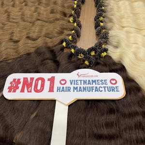 ผมต่อเคราตินย้อมสีผม100% เวียดนามปลายหยักเป็นลอนคุณภาพสูงผมคนดิบคุณภาพดี! - Product Image 5