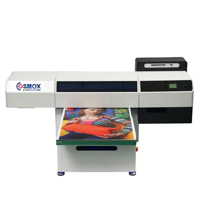 UV Flatbed Printer 6090 Flatbed Uv Printer Groot Formaat 6 Kleuren Wit 10 Kleuren 4 'X 8' Uv Flatbed Printer