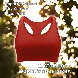 Women's Wholesale Custom Printed Logo <b>Sports</b> Bra Underwire Shockproof Polyester Spandex Breathable Fitness Sexy Yoga Vest Bra - Product Image 2