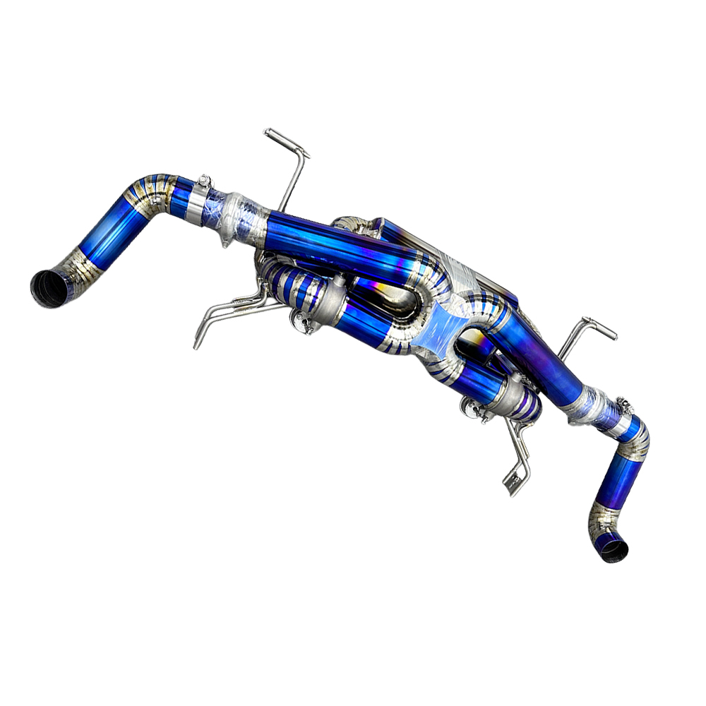 VantaFlow Blue Burnt Titanium Catback Exhaust Pipes for Audi R8 V10 5.2L 2016-2024 Performance Valved Exhaust With Remote Controller
