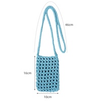 Pochette de téléphone en macramé faite à la main, sac en coton ajouré avec sangle réglable, support de téléphone bandoulière bohème pour femme