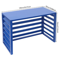 Cache-climatiseur extérieur JH-Mech personnalisé 39,4 "L x 19,7 "L x 27,6 "H avec ventilation optimale et panneau supérieur renforcé