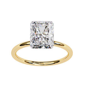 Anillo Clásico de Oro Amarillo con Diamantes para Mujer, Aspecto Lujoso, Elegante, Joyería de Moda para Uso Diario - Product Image 2