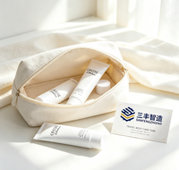 Tubo cosmético blanco de PE con tapa de rosca y etiquetado para productos de cuidado de la piel, tubo exprimible para cuidado personal