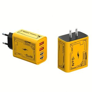 PD 120W Smart Car Charger Dual Type-<b>C</b> & Dual <b>USB</b> Multi-Port Adapter for Fast Mobile Phone Charging - Product Image 1