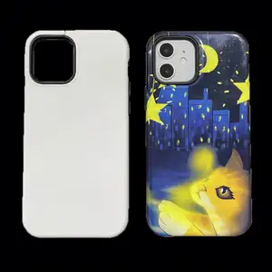 Film Sublimation Tough Blank Glossy Phone Case Polymer Premium Quality 3D Customized for Iphone15 14 13 12 11 Pro MAX