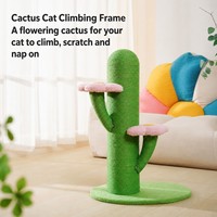 Griffoir pour chat en corde de jute, grand modèle en forme de cactus, avec structure d'escalade verticale intégrée