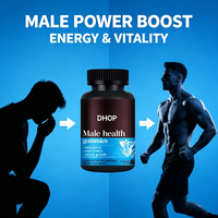 Gummies Santé Masculine L-Citrulline Maca Ginseng Zinc B6 B12 Énergie Endurance Circulation Sanguine Vitalité Santé Reproductive Hommes 60 gommes