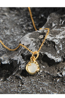 Vente en gros élégant collier de pierres précieuses rondes en argent sterling 925 collier d'agate goutte lunette en quartz rose or 18 carats