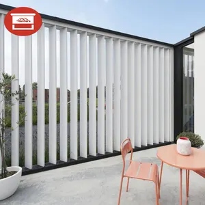 Sistem Louver Aluminium Otomatis, Sistem Louver Aluminium Bilah Aerofoli Otomatis Atap Bangunan Sun Shading