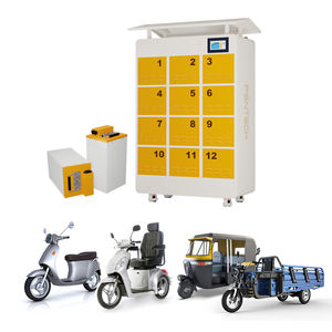 12 Slots Customized APP Control <strong>E</strong> <strong>Bike</strong> <strong>Charging</strong> <strong>Station</strong> Outdoor Scooter Motorcycle Lithium Battery Swap Cabinet - Product Image 4