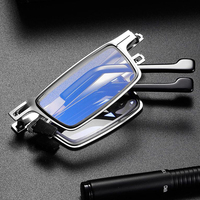 Lunettes de lecture flexibles pour femmes, monture carrée en métal avec étui, autocollant portable pour téléphone, vente en gros