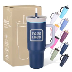 Vaso Térmico Personalizado de Acero Inoxidable de 40 oz, Aislado, a Prueba de Fugas, Libre de BPA, con Aislamiento Térmico de 12-24 Horas, para Deportes, Gimnasio, Viajes, con Asa - Product Image 1