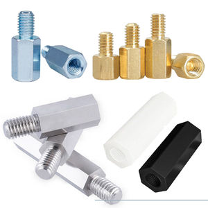 Entretoise hexagonale ronde sur mesure en alliage de titane, mâle-femelle, plaqué zinc, épaisseur 5 mm, entraînement carré pour PCB - Product Image 1