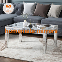 Table basse miroir carrée populaire et compétitive avec rangement