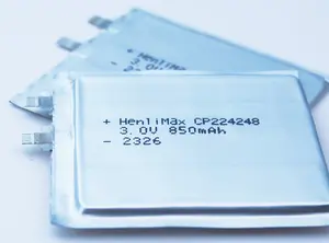 850mAh primay Lithium mangan Dioxide pin nhiệt độ thấp áp dụng mềm đóng gói cho người tiêu dùng điện tử pouched