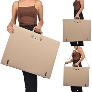 Portefeuille en cuir A2 pour artistes et peintres, porte-crayons de couleur avec sac de fournitures artistiques idéal pour offrir - Product Image 1