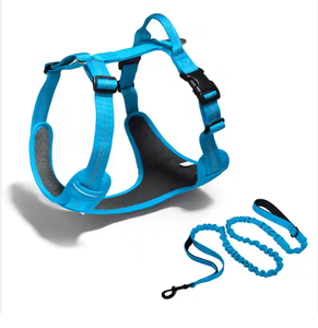 Novo Design Esporte Pet Harness Durable Nylon Leash Quick Release Oxford Plaid Malha Colorida Acoplada 2 Gancho de Metal Resistente Loops Não - Product Image 1