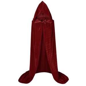 Capa de terciopelo para Halloween, <span class=keywords><strong>disfraz</strong></span> Medieval con capucha, <span class=keywords><strong>disfraz</strong></span> de <span class=keywords><strong>bruja</strong></span>, <span class=keywords><strong>disfraz</strong></span> de Halloween, abrigos, fiesta para niños y adultos, puesta en escena - Product Image 4